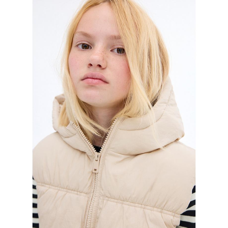 MANGO Kids Gesteppte Kapuzenweste  