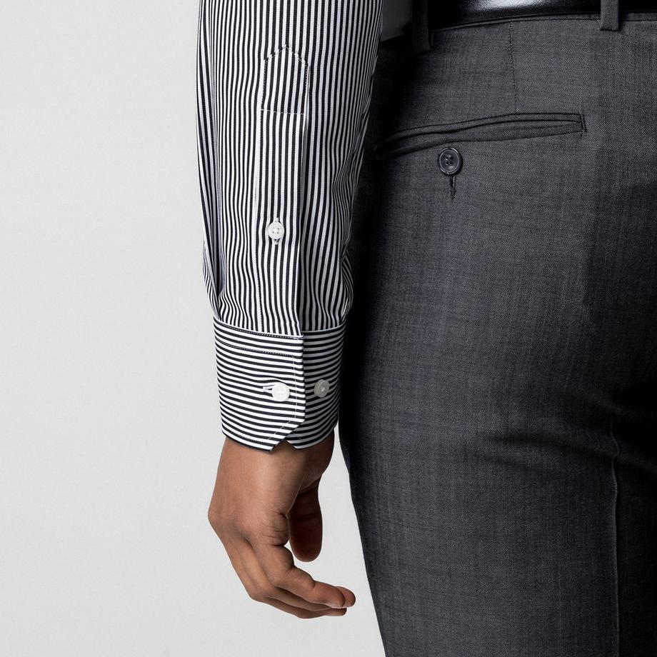 BOSS BLACK H-JOE-kent-C1-214 Gestreiftes Regular Fit Langarmhemd  