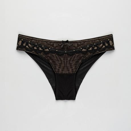 Manor Woman Slip Semi-Trasparente in Pizzo  