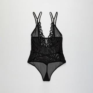 Manor Woman Body Semi-Transparent en Dentelle avec Clous  