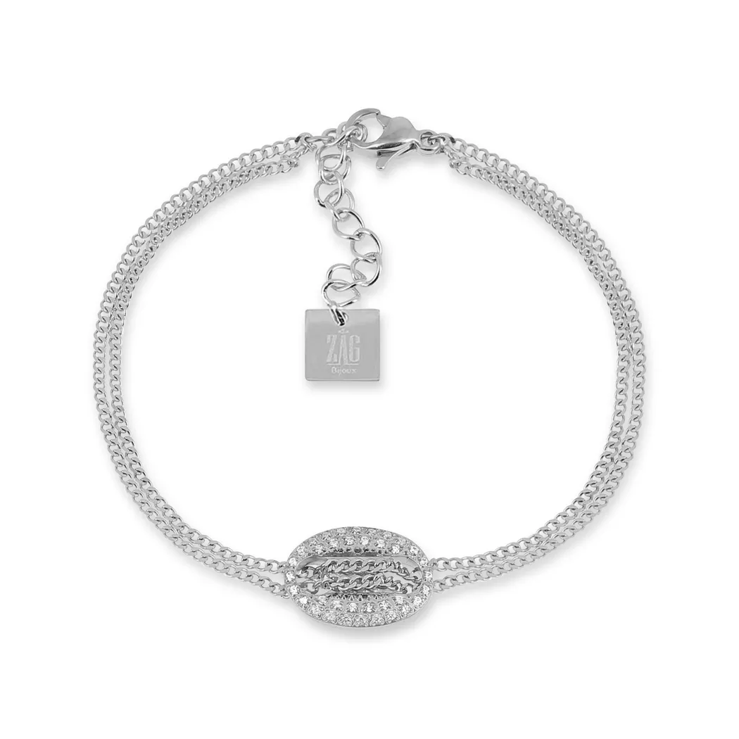 ZAG Bijoux - Armband, 15+3CM, Silberfarben 6