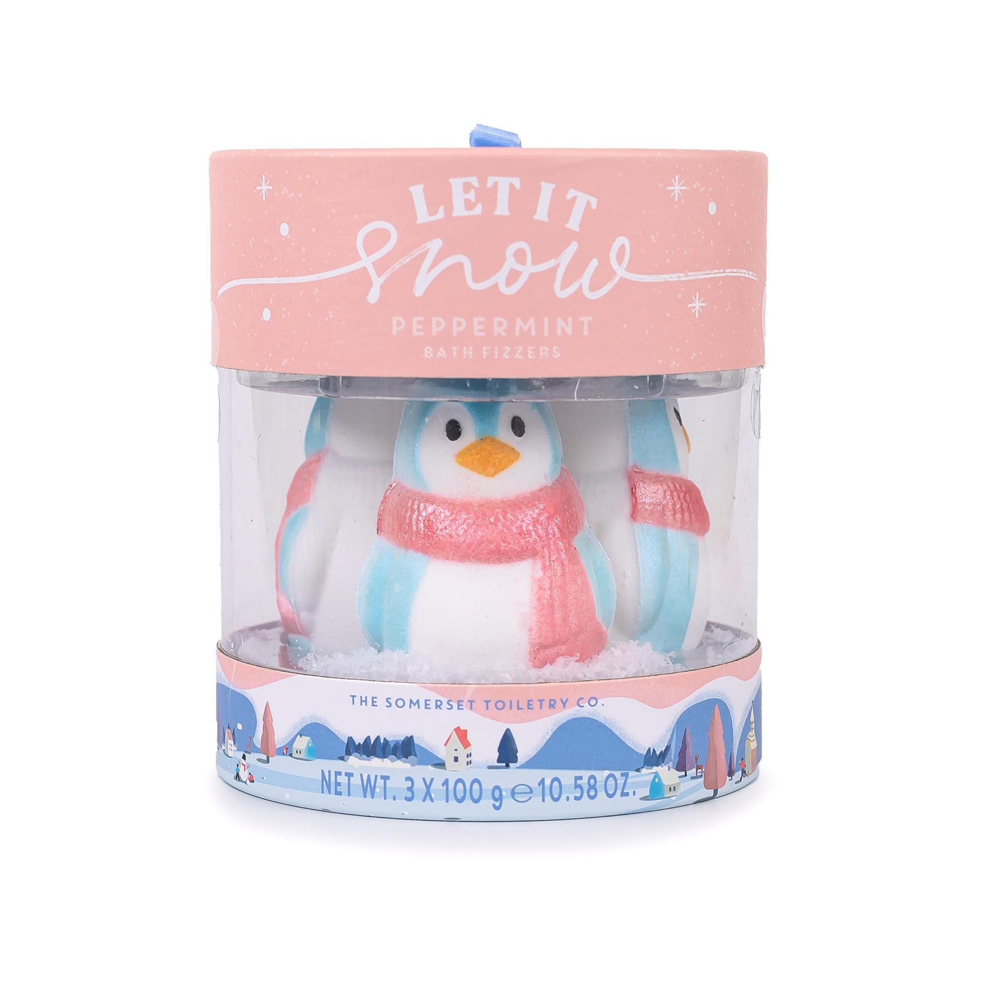 The Sommerset Toiletry  Bombe da bagno in confezione regalo Penguins 'Let it Snow'  