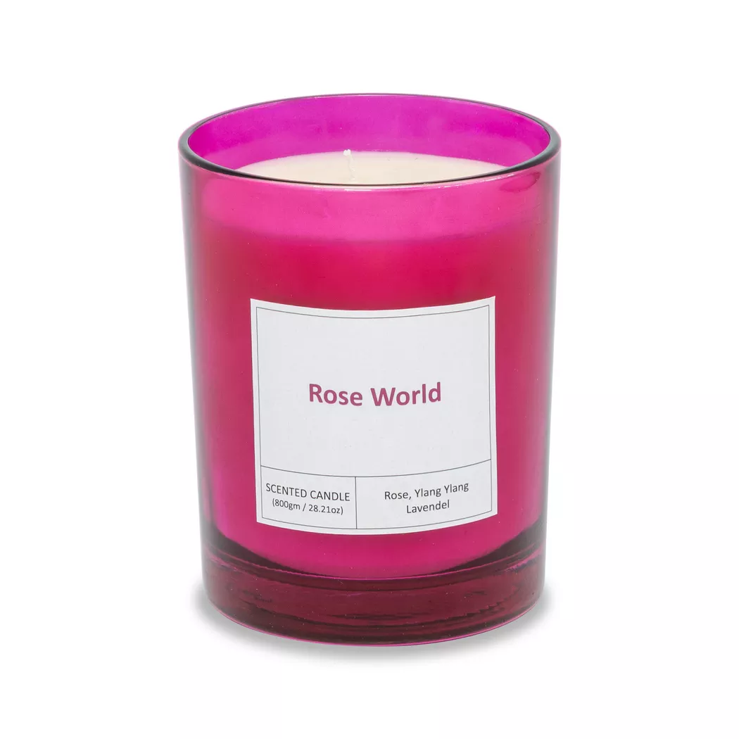 Manor - Duftkerze im Glas, 800 g, Pink