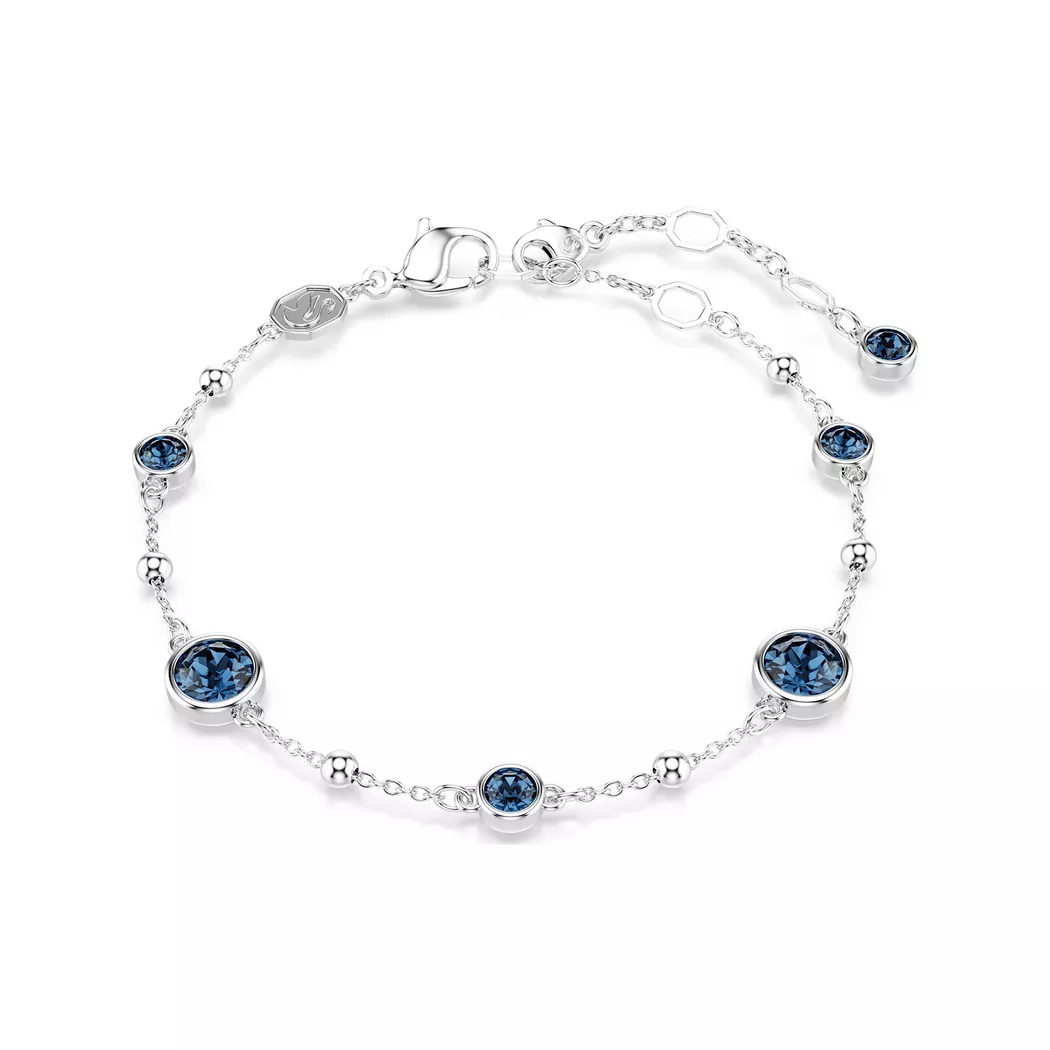 Armkette SWAROVSKI "Schmuck Geschenk Imber Armband" Gr. M, silber (metallfarben, kristallweiß, kristallweiß), Armbänder, Damen, M, Metall, Armkette, mit Swarovski Kristall