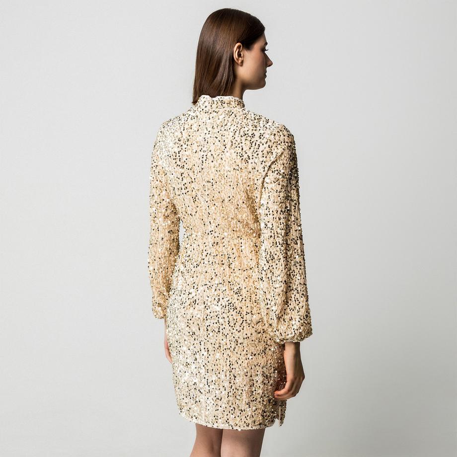 Manor Woman Robe de cocktail Paillettes Col Montant  