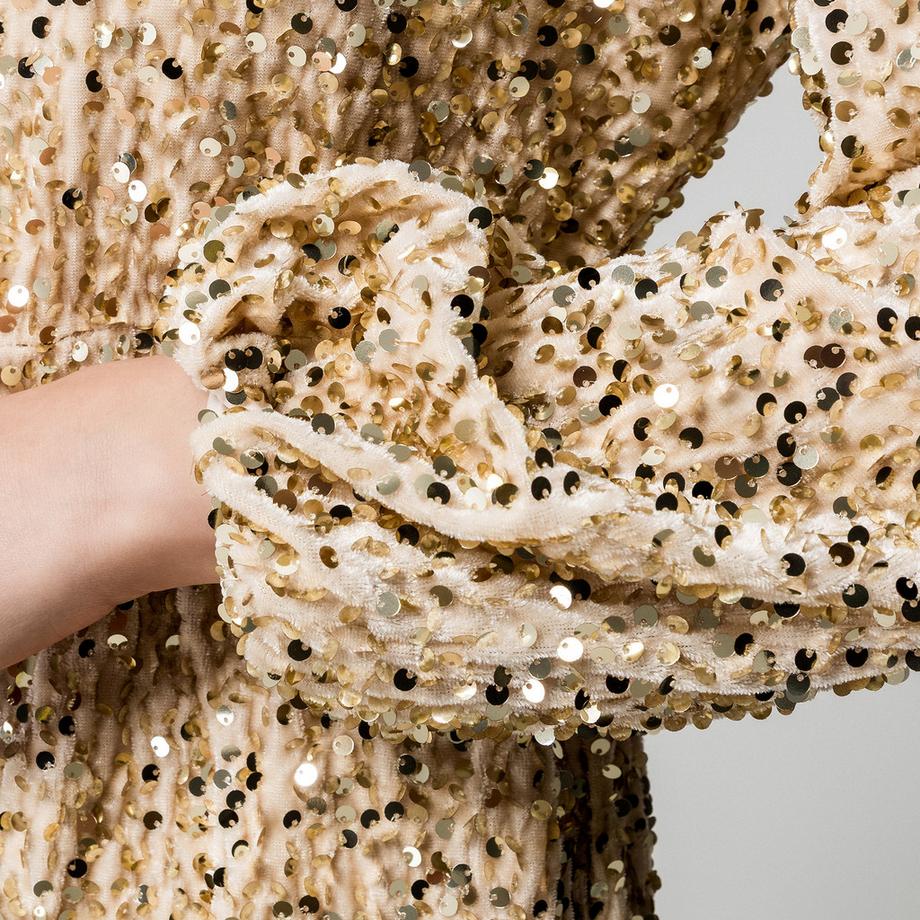 Manor Woman Robe de cocktail Paillettes Col Montant  