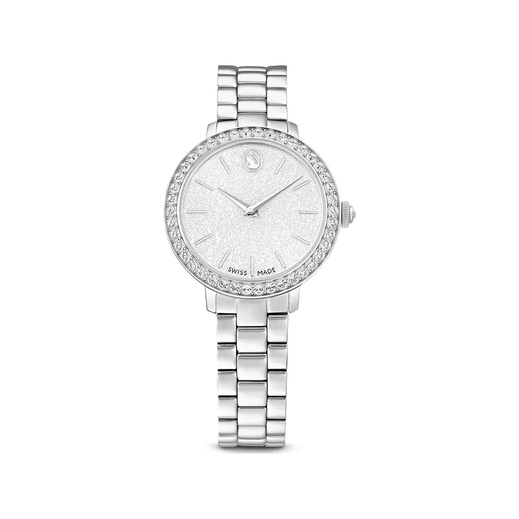 Quarzuhr SWAROVSKI "DEXTERA OCTAGON", silber (silberfarben), Armbanduhren, Damen, Quarzuhr, Armbanduhr, Damenuhr, Swiss Made, Edelstahlarmband, analog 2