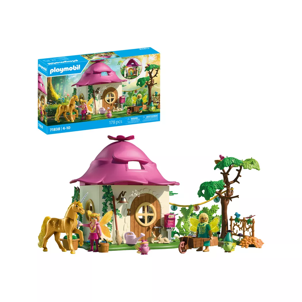 Playmobil - 71838 Gemütliches Feenzuhause mit Goldeinhorn und Stall, Multicolor