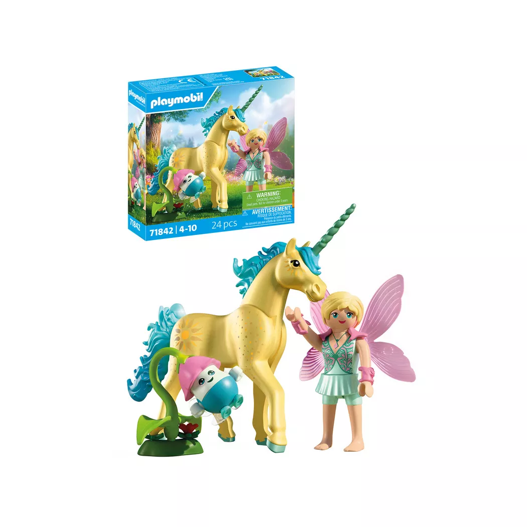 Playmobil - 71842 Sammeleinhorn Sonnenscheinblüte mit Fee, Multicolor