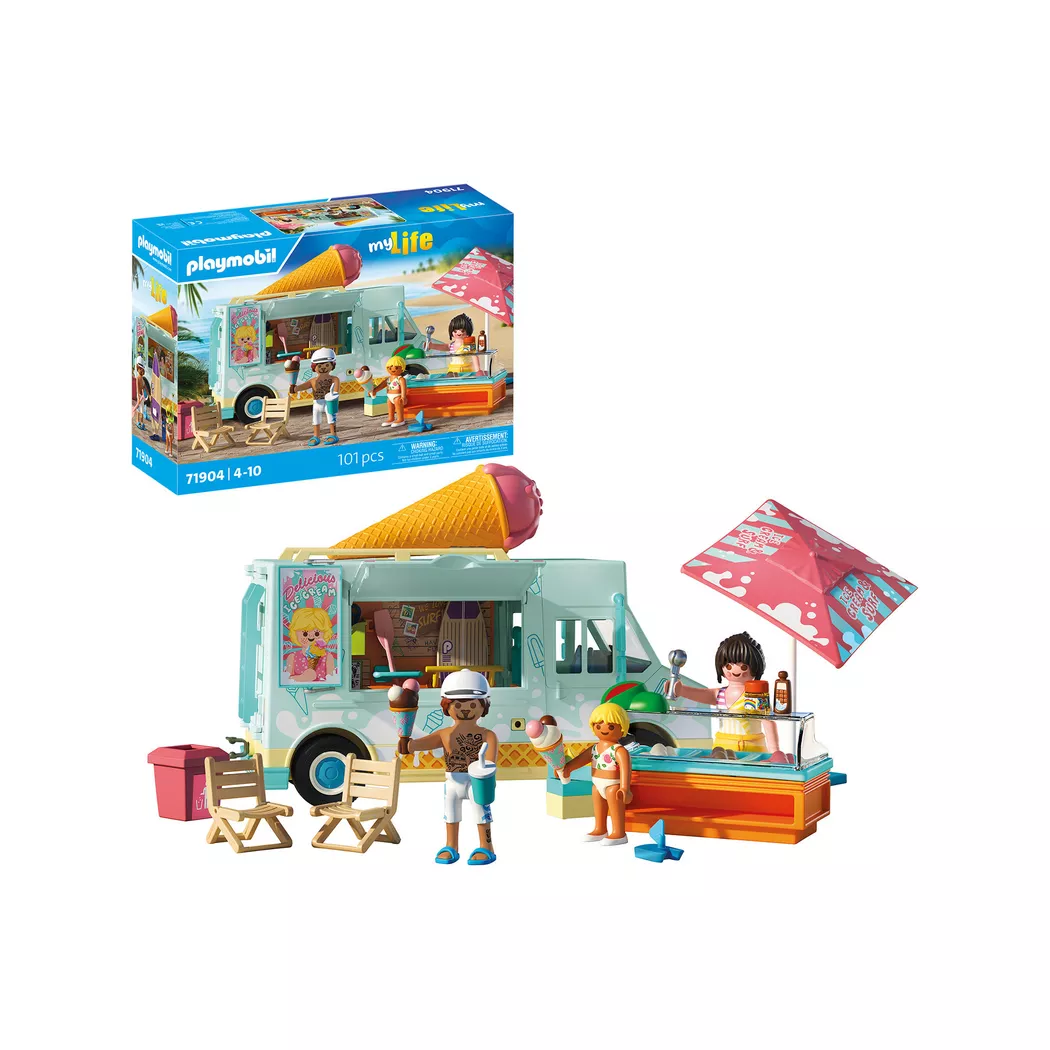 Playmobil - 71904 Ice Cream Truck mit Surfshop, Multicolor