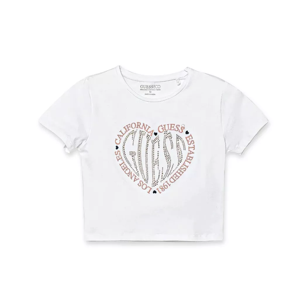 Guess Mädchen T-Shirt  weiss   140 baby 7