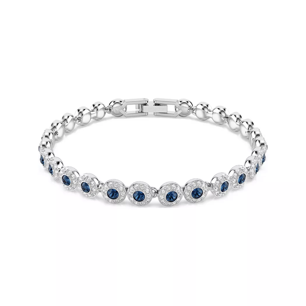 Swarovski Una Angelic Blue Round Cut  Tennis Bracelet