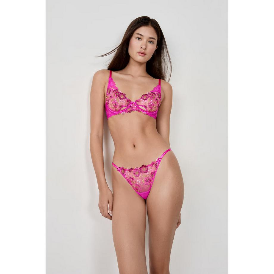 Etam String Tanga Brodé Floral  