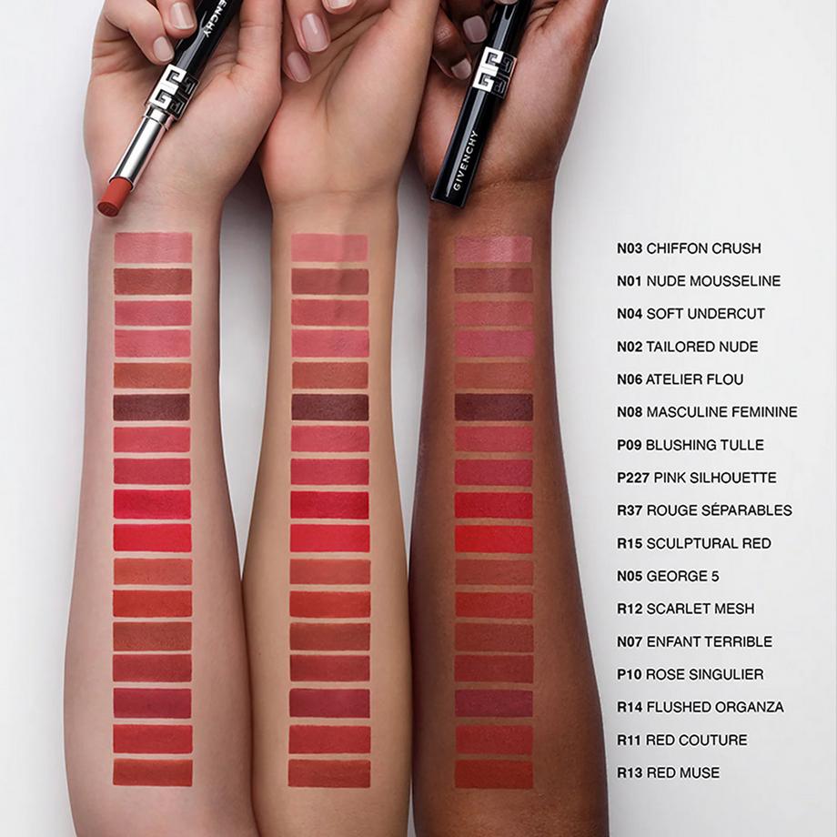 GIVENCHY  Le Rouge Velvet Matte - Rouge à Lèvres Mat Longue Tenue Effet Repulpant 