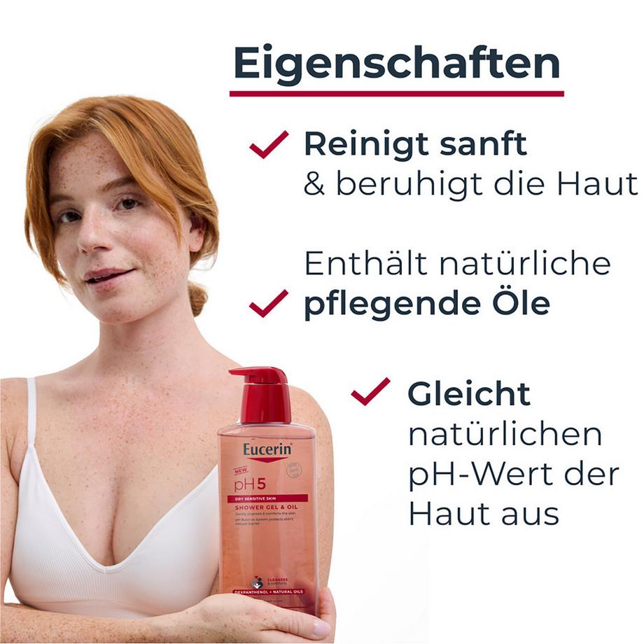 Eucerin  pH5 Pflegendes Duschgel und Öl 