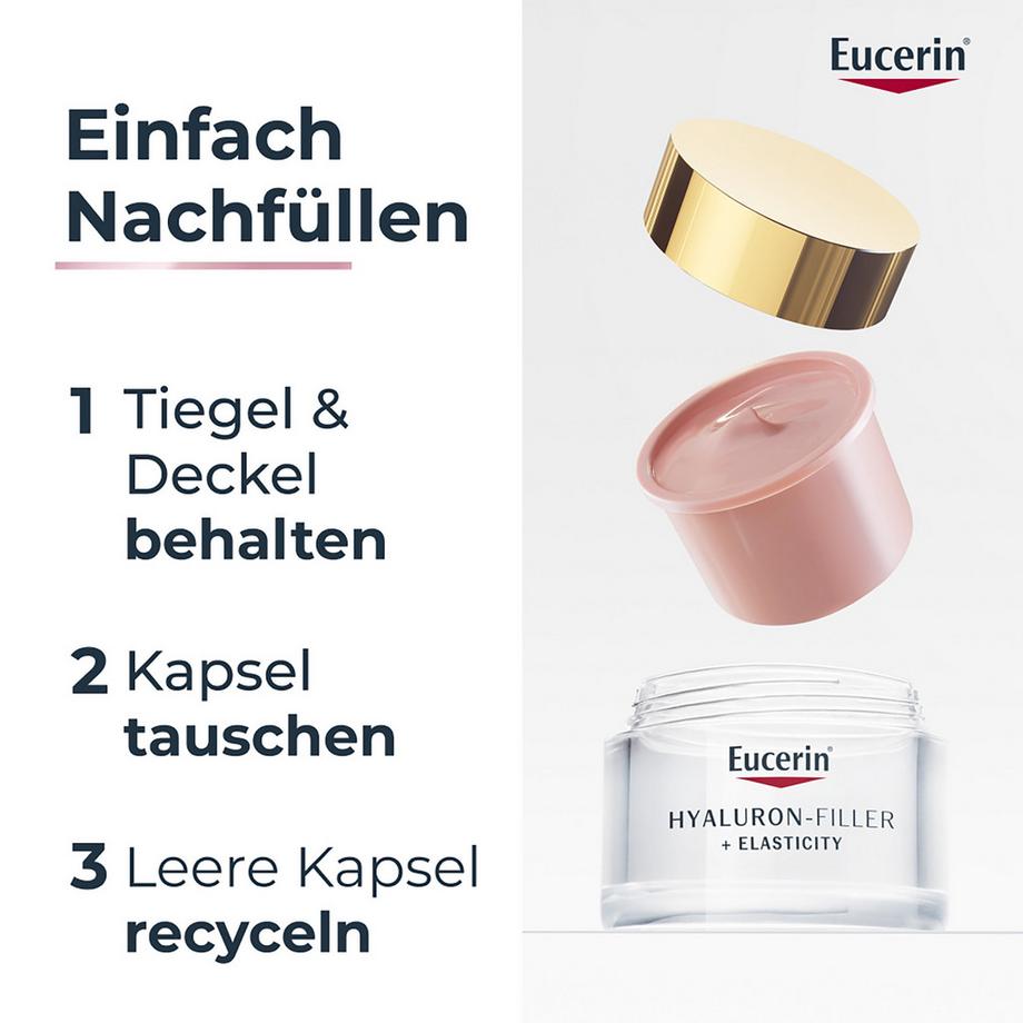 Eucerin  Hyaluron-Filler + Elasticity Tagespflege Rose LSF 30 Nachfüllkapsel 