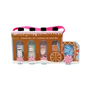 Upper Canada  5-teiliges Duschgel-Set mit Badepouf - Lebkuchenbahn 