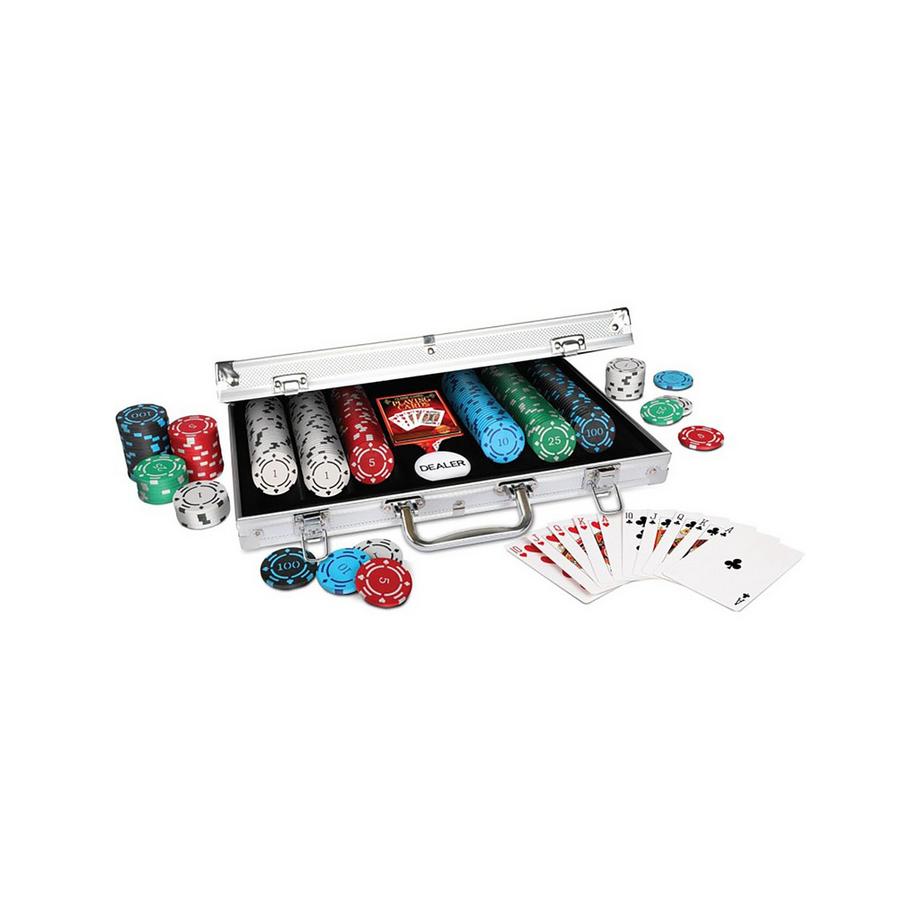 Valigetta da poker con 300 fiches da 11,5 g