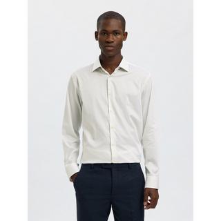 SELECTED SLHTeller FN Relaxed Crew Neck Camicia a Righe Maniche Lunghe  