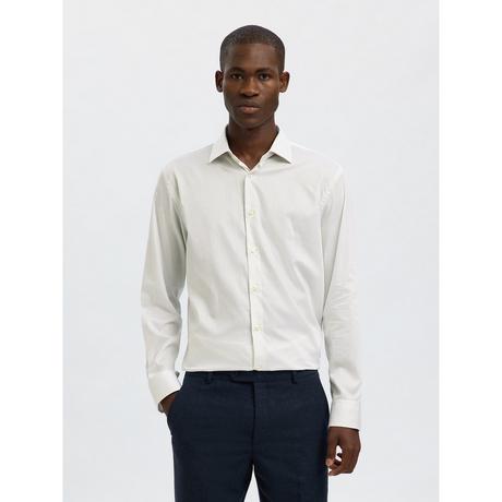 SELECTED SLHTeller FN Relaxed Crew Neck Camicia a Righe Maniche Lunghe  