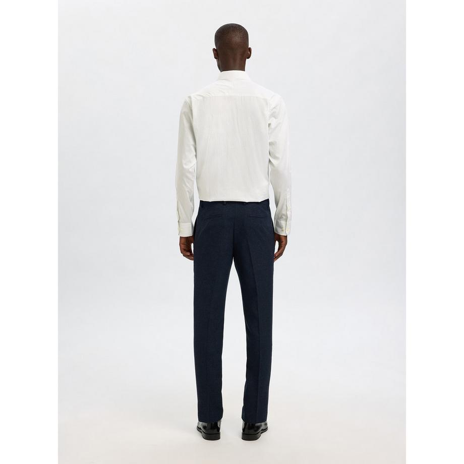 SELECTED SLHTeller FN Relaxed Crew Neck Camicia a Righe Maniche Lunghe  