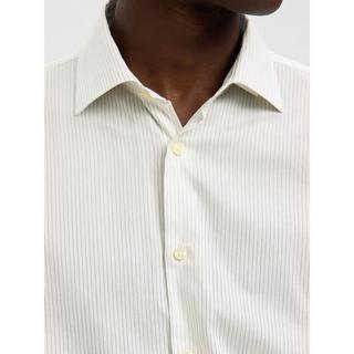 SELECTED SLHTeller FN Relaxed Crew Neck Camicia a Righe Maniche Lunghe  