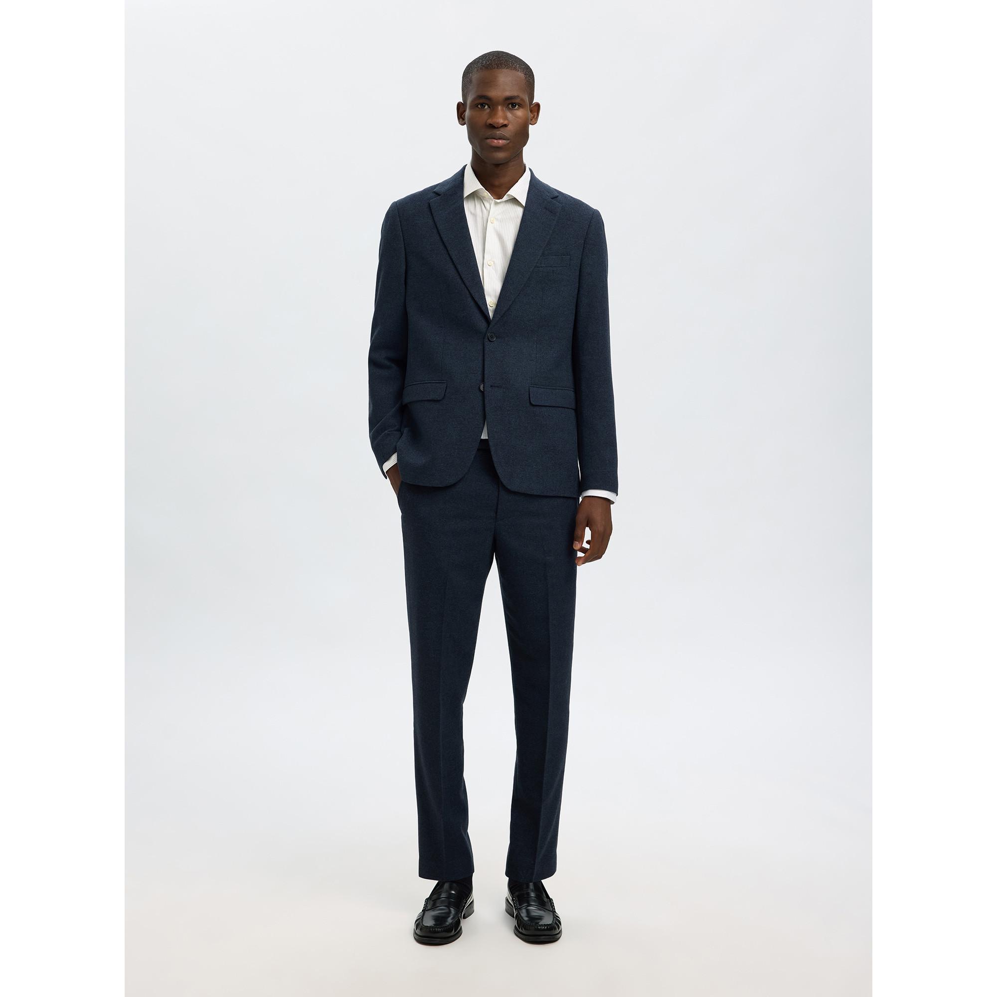 SELECTED SLHTeller FN Relaxed Crew Neck Camicia a Righe Maniche Lunghe  