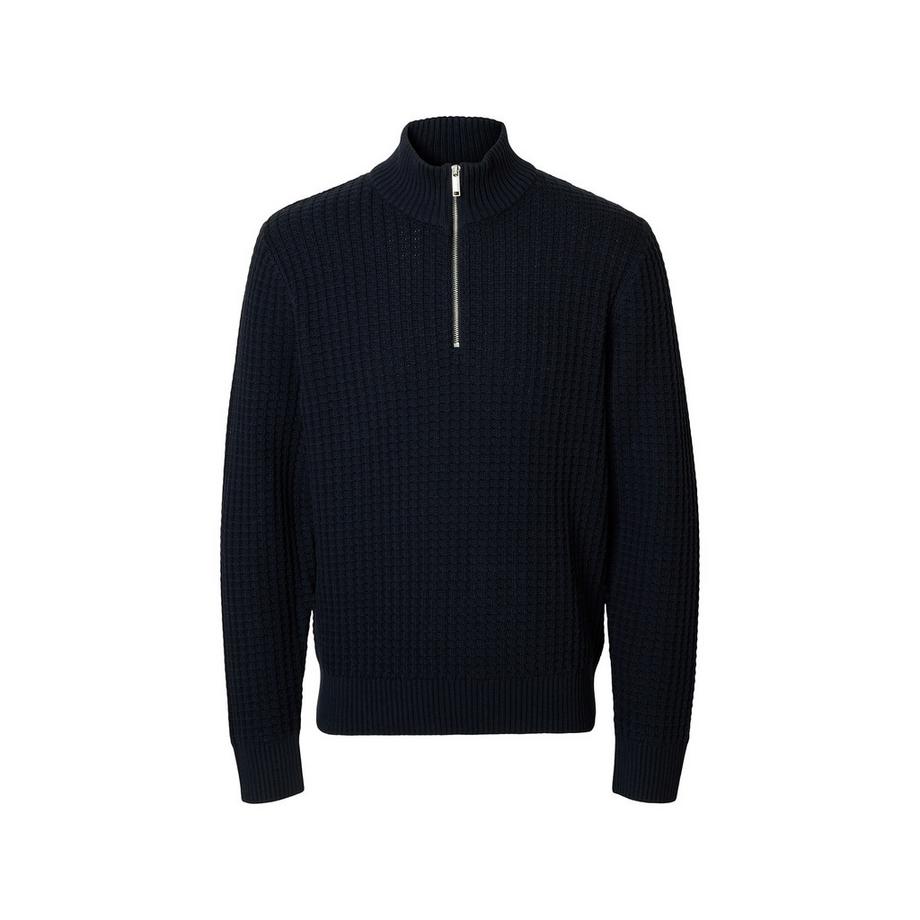 SELECTED Holger Jacquard Tricot Half Zip Pullover  