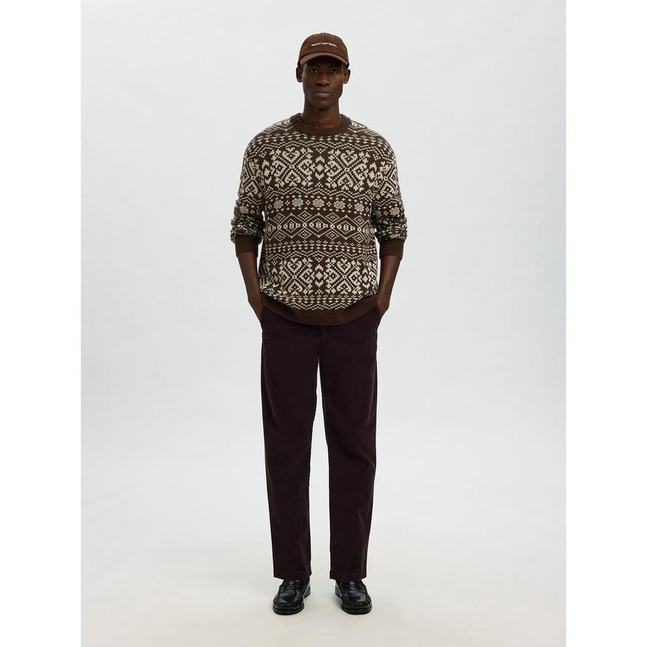 SELECTED SLHMikolas LS Knit Relaxed Crew Neck Pullover  