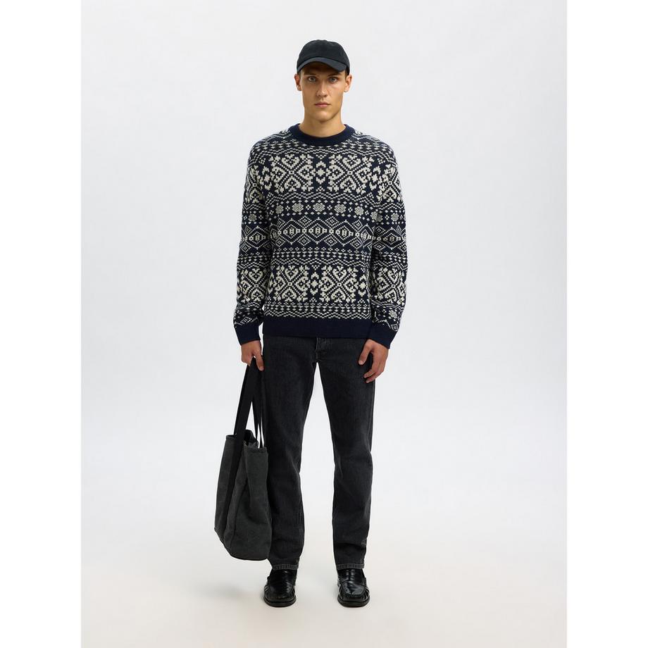 SELECTED SLHMikolas Relaxed Crew Neck Maglione in Maglia  