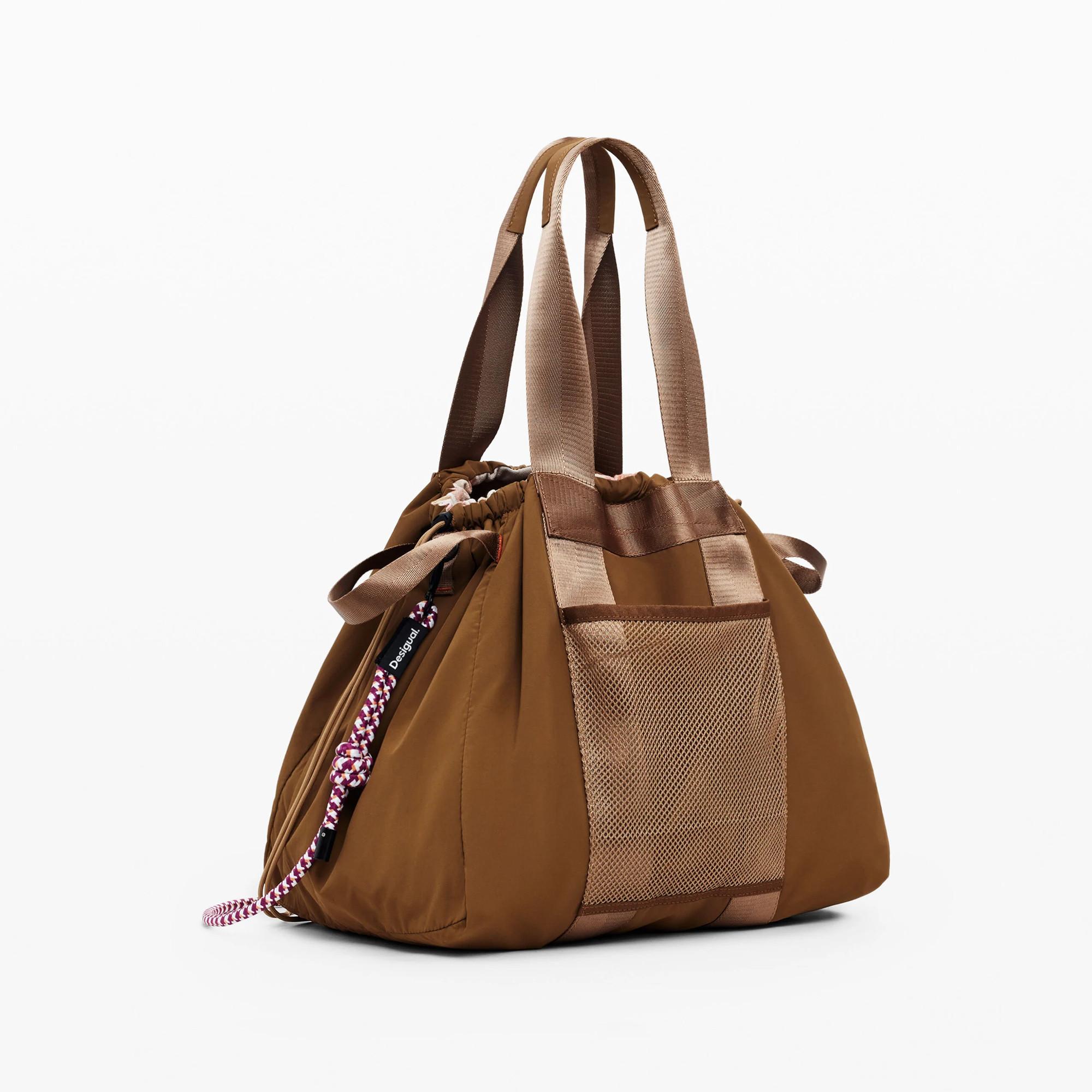 Desigual Borsa a mano in nylon reversibile  