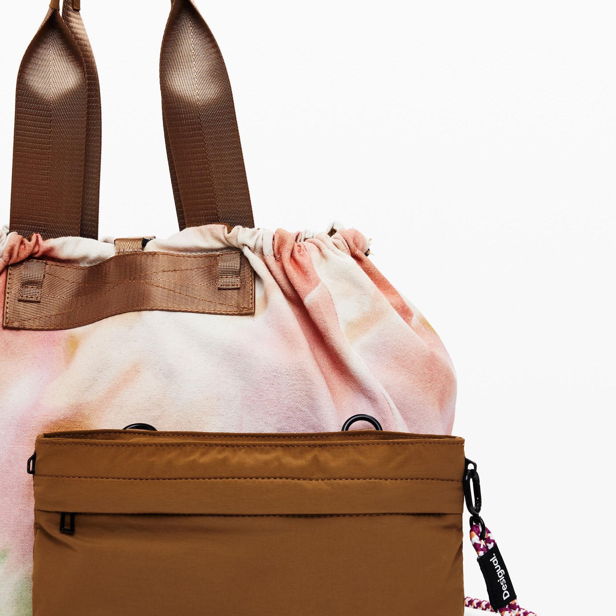 Desigual Borsa a mano in nylon reversibile  