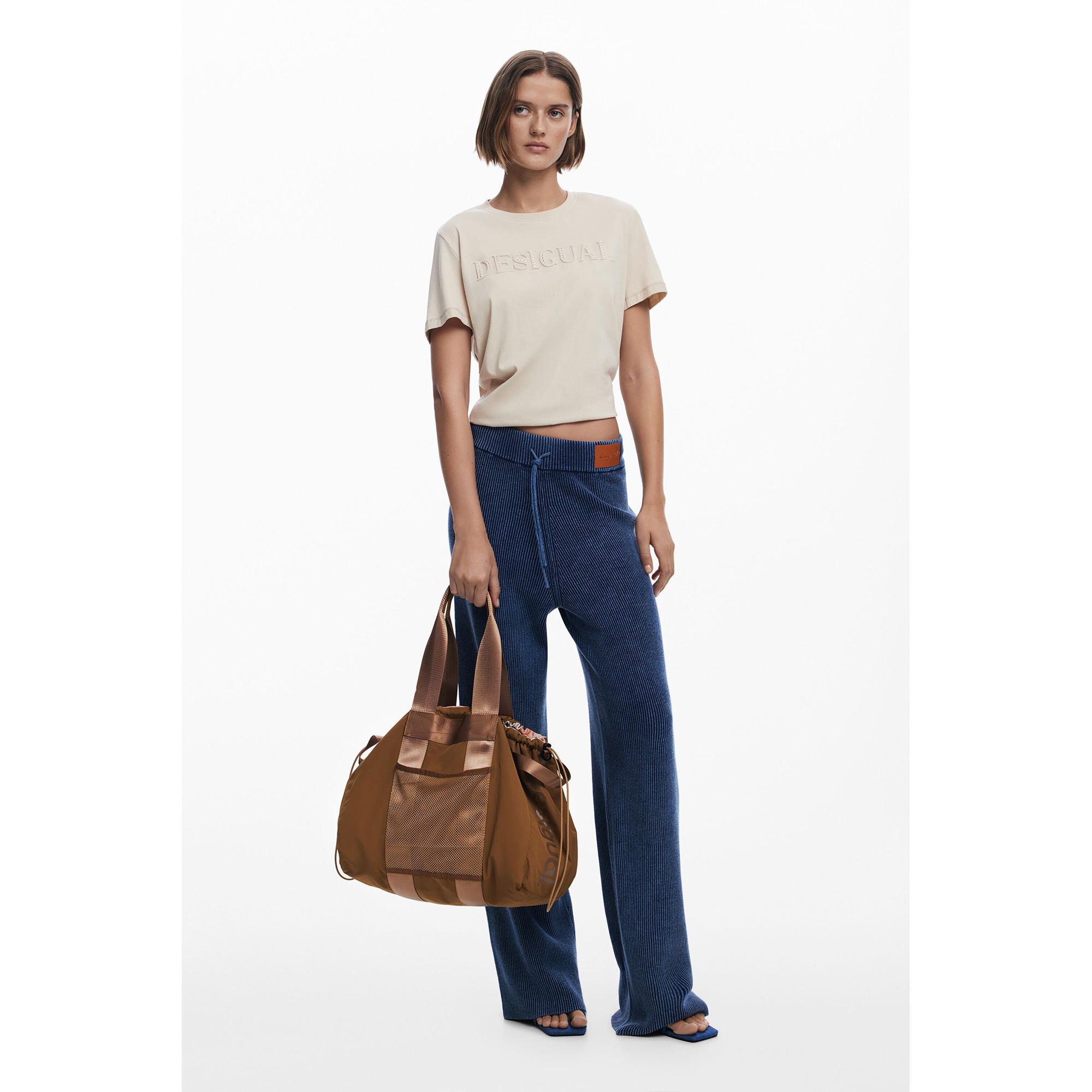 Desigual Borsa a mano in nylon reversibile  