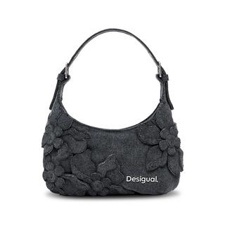 Desigual Sac bandoulière en denim floral  