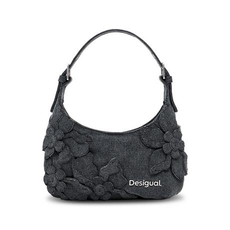 Desigual Sac bandoulière en denim floral  
