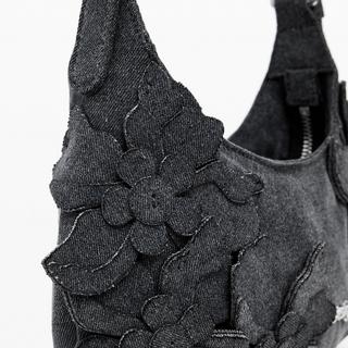 Desigual Sac bandoulière en denim floral  