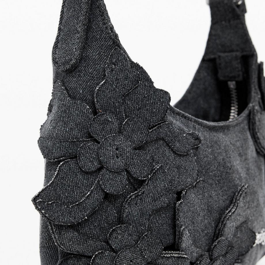 Desigual Florale Denim Schultertasche  