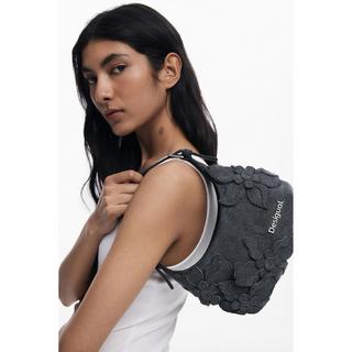 Desigual Sac bandoulière en denim floral  