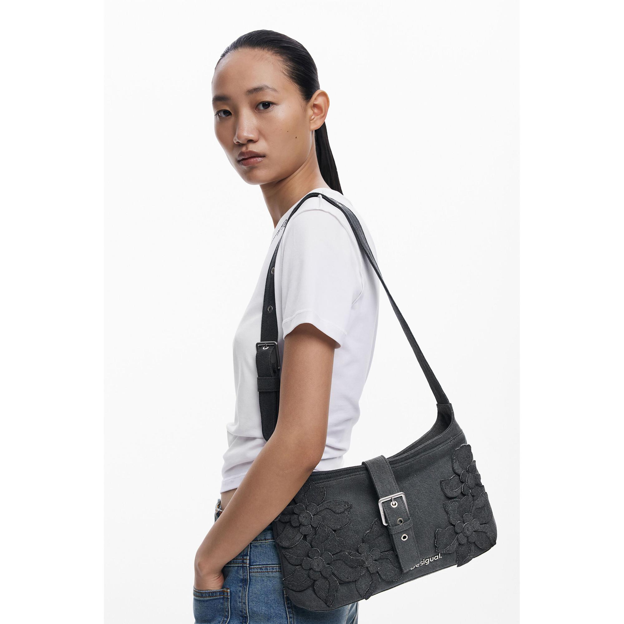 Desigual Borsa a Tracolla con Applicazioni Floreali  