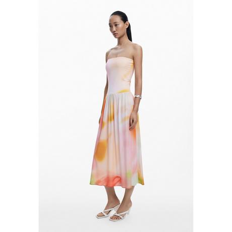 Desigual Abito Midi Off Shoulder Sfumato con Top Halterneck  