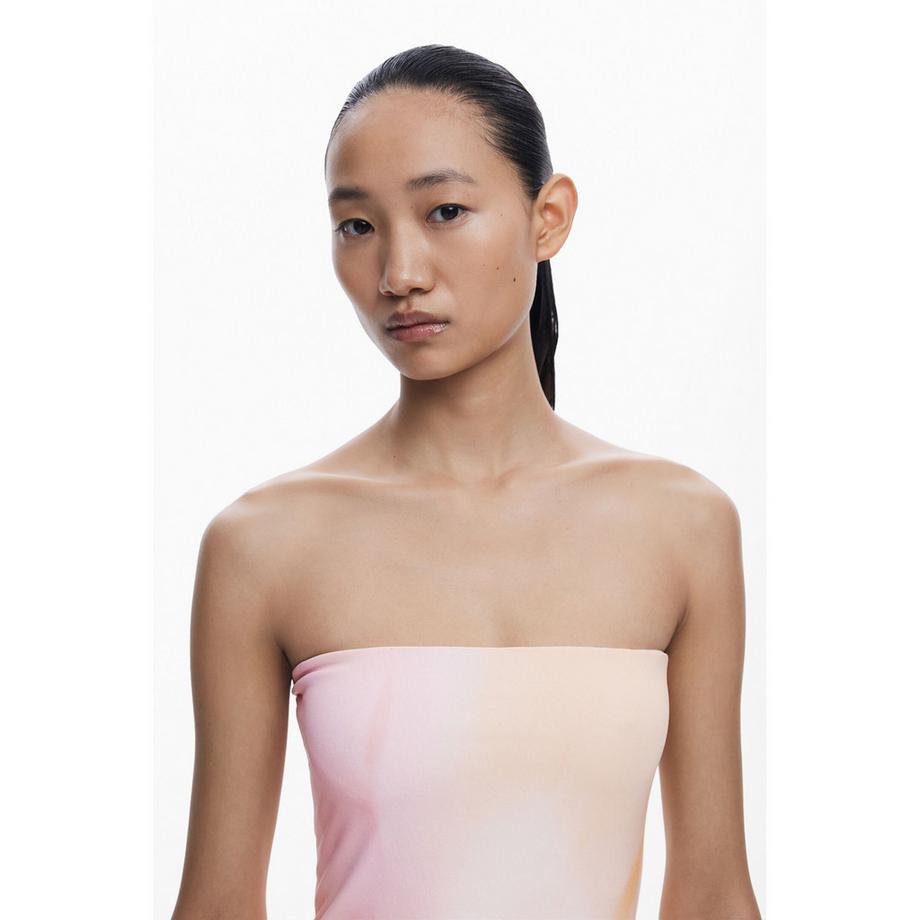 Desigual Off Shoulder Gradient Midi Kleid mit Halterneck Top  