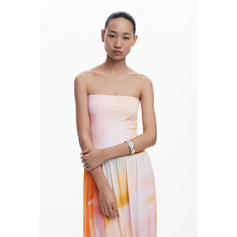 Desigual Off Shoulder Gradient Midi Kleid mit Halterneck Top  