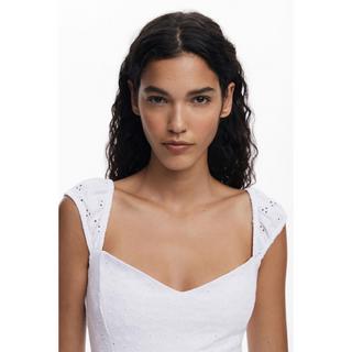 Desigual Lochstickerei Midikleid  