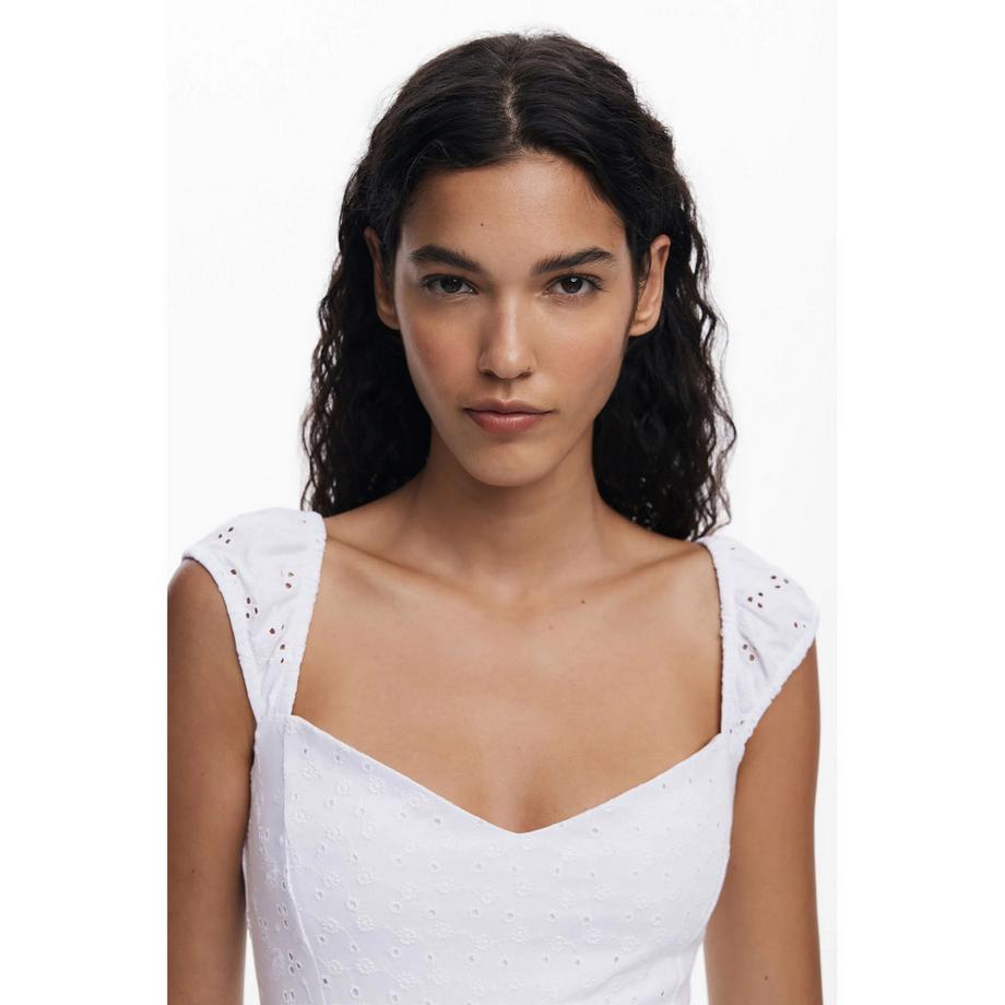 Desigual Vestito Midi Ricamo Sangallo  