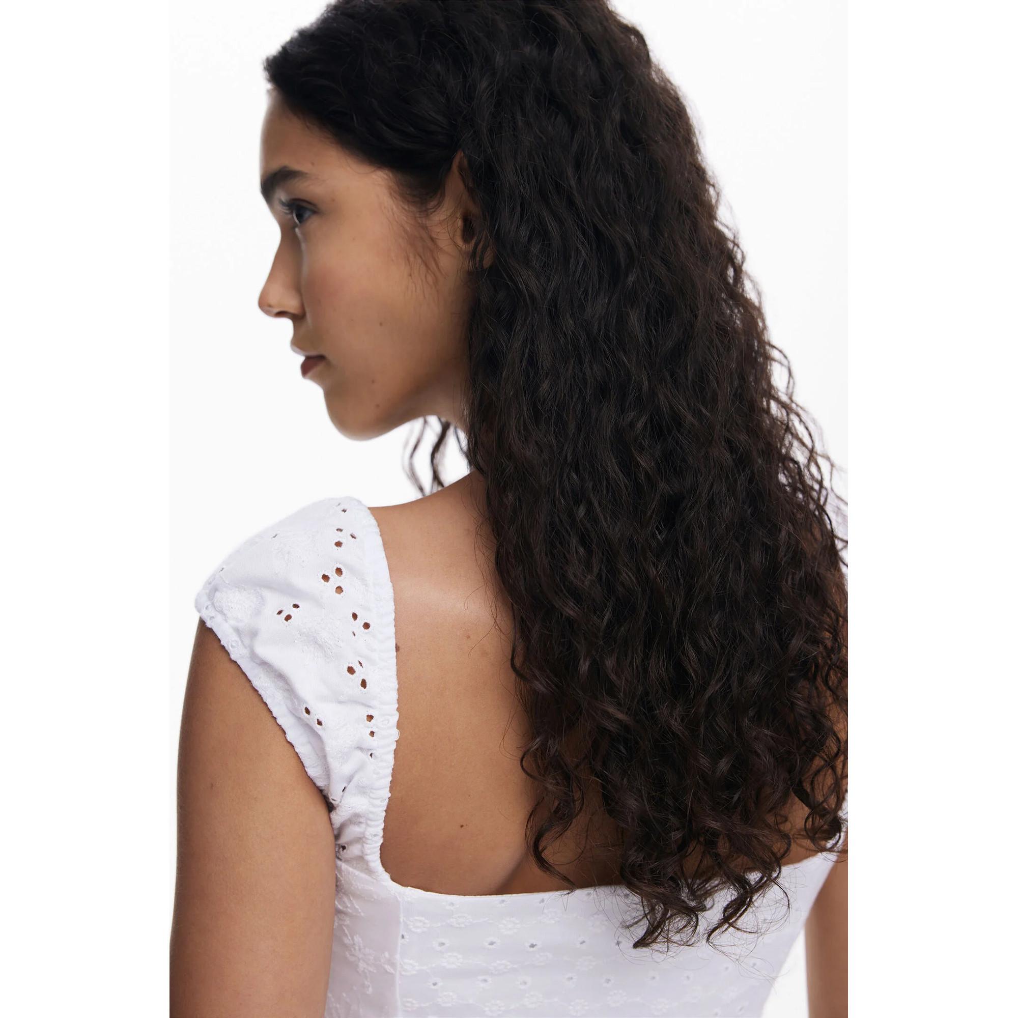 Desigual Lochstickerei Midikleid  