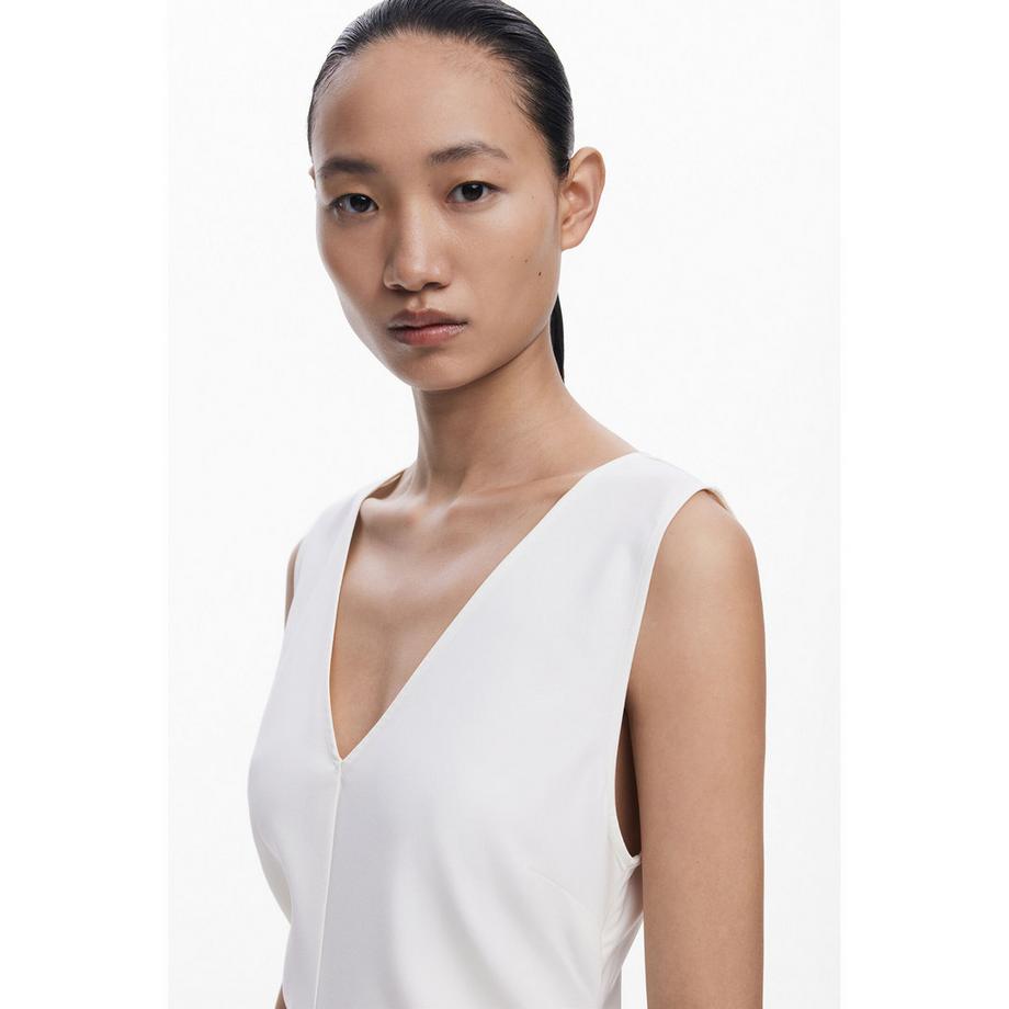 Desigual Vestito Svasato Senza Maniche Scollo a V  