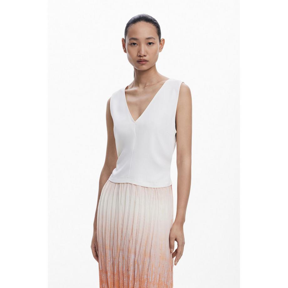 Desigual Vestito Svasato Senza Maniche Scollo a V  