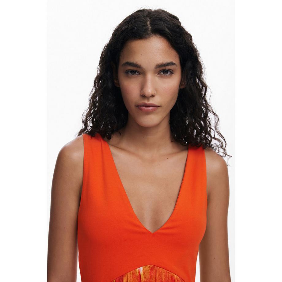 Desigual Ärmelloses V-Ausschnitt Mini Kleid  