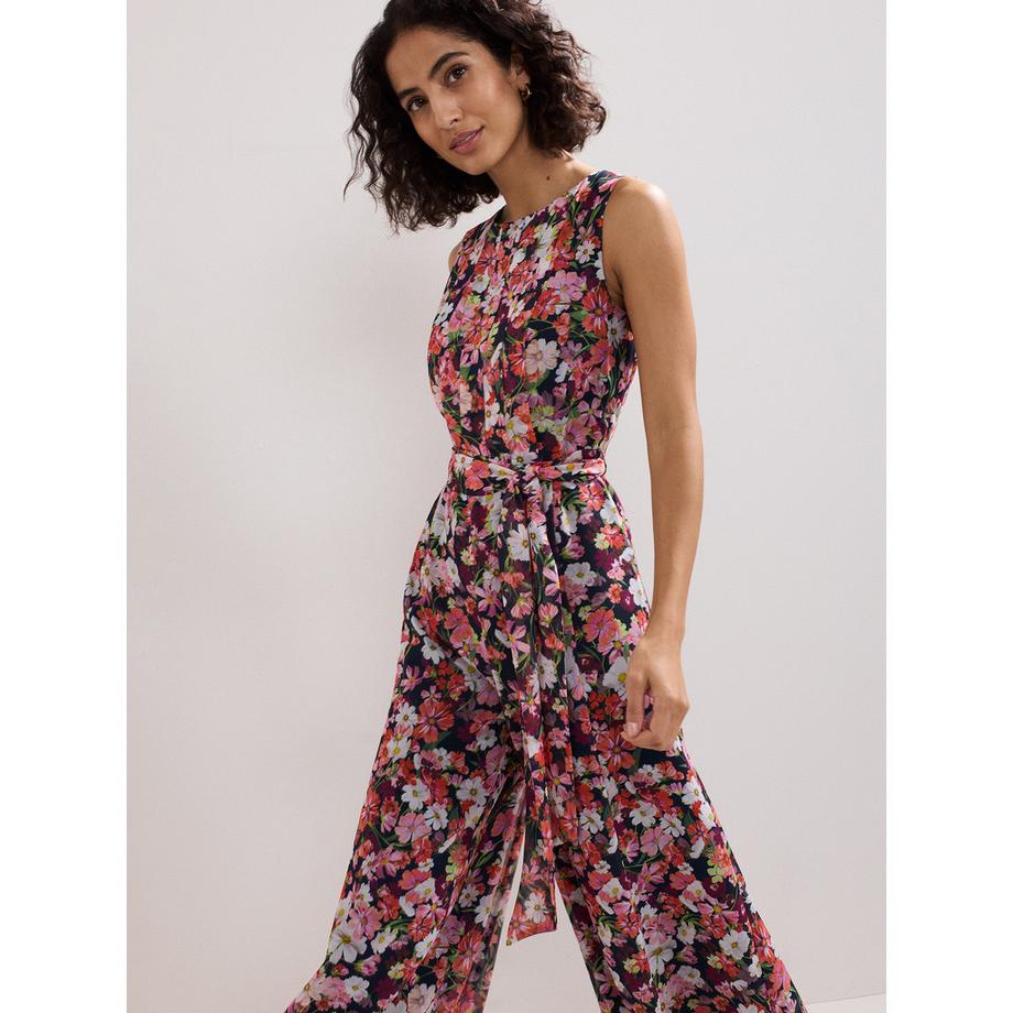 Phase Eight Blumenmuster Ärmelloser Jumpsuit  