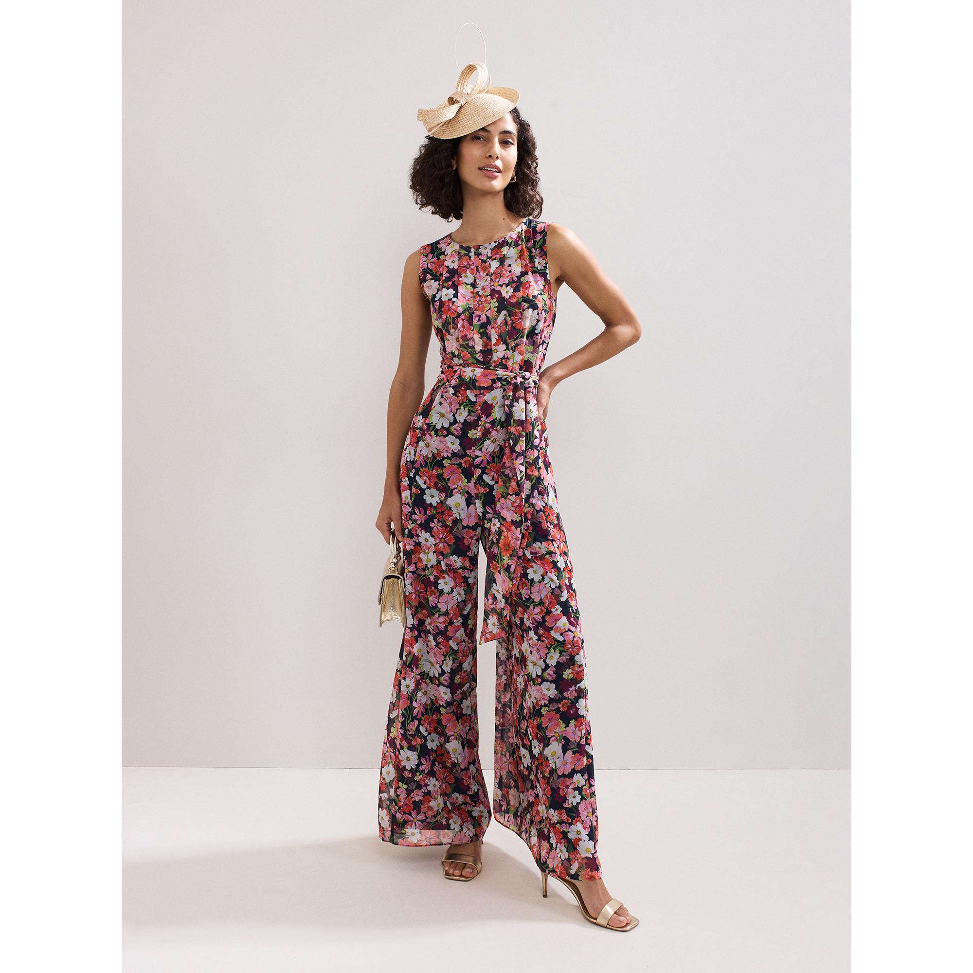 Phase Eight Blumenmuster Ärmelloser Jumpsuit  